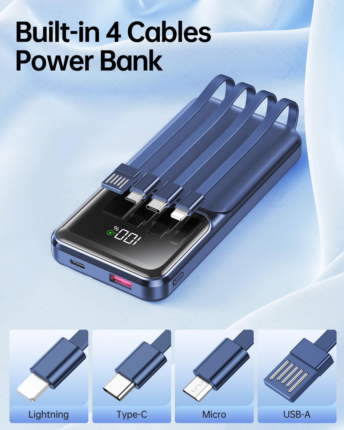 Portable Charger 56800mAh, 22.5W Fast Charging Power Bank with LED Display - Image 2