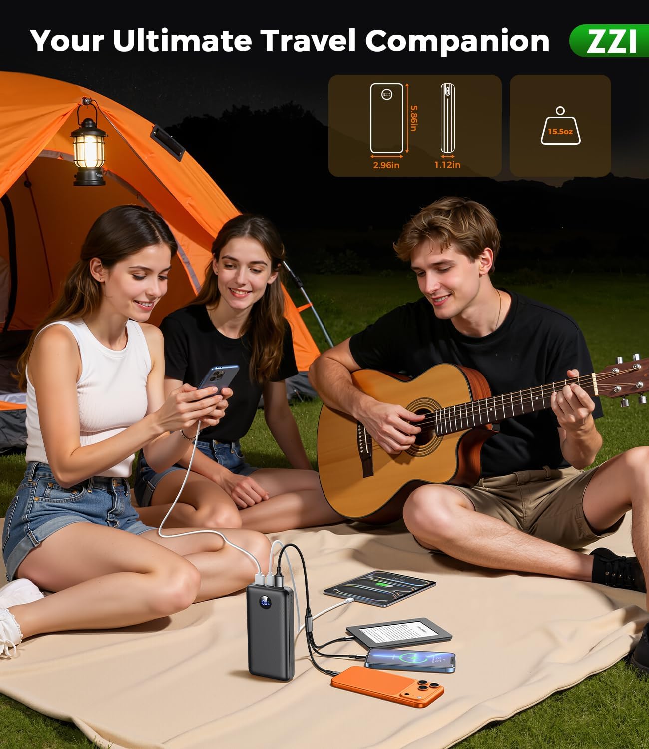 ZZI Portable Charger Power Bank 60000mAh, 22.5W PD Fast-Charge Battery Pack - Image 7