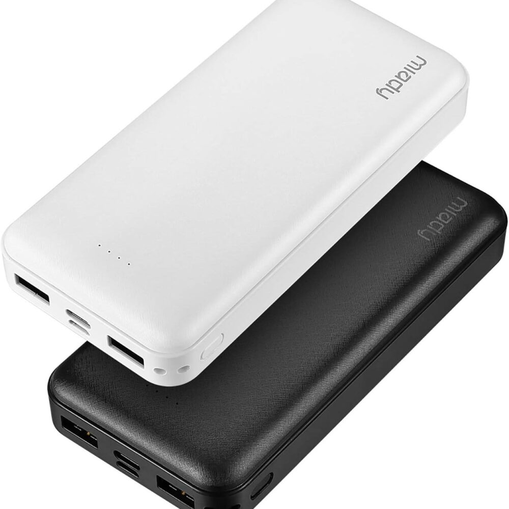 Miady 2-Pack Portable Charger 22.5W Power Bank 20000mAh Travel Battery Pack